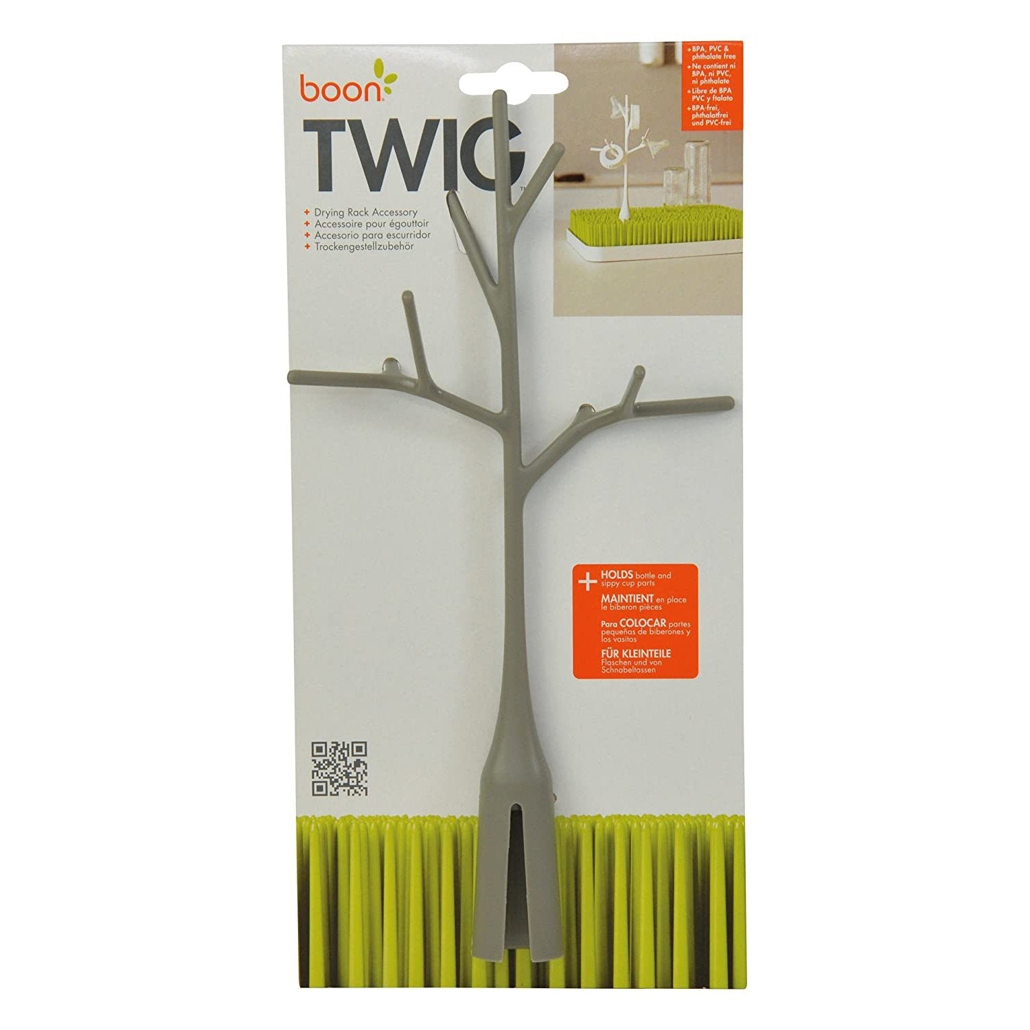 Boon TWIG Countertop Drying Rack Accessory - Gray-BOON-Little Giant Kidz