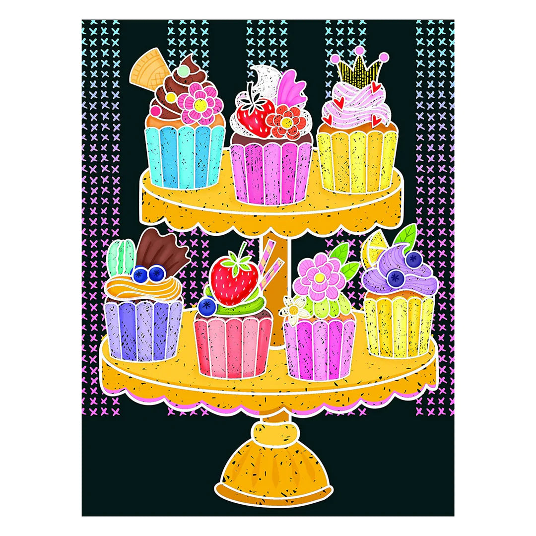 Bright Stripes Scratch-Tastic Pictures - Delicious Desserts-Bright Stripes-Little Giant Kidz