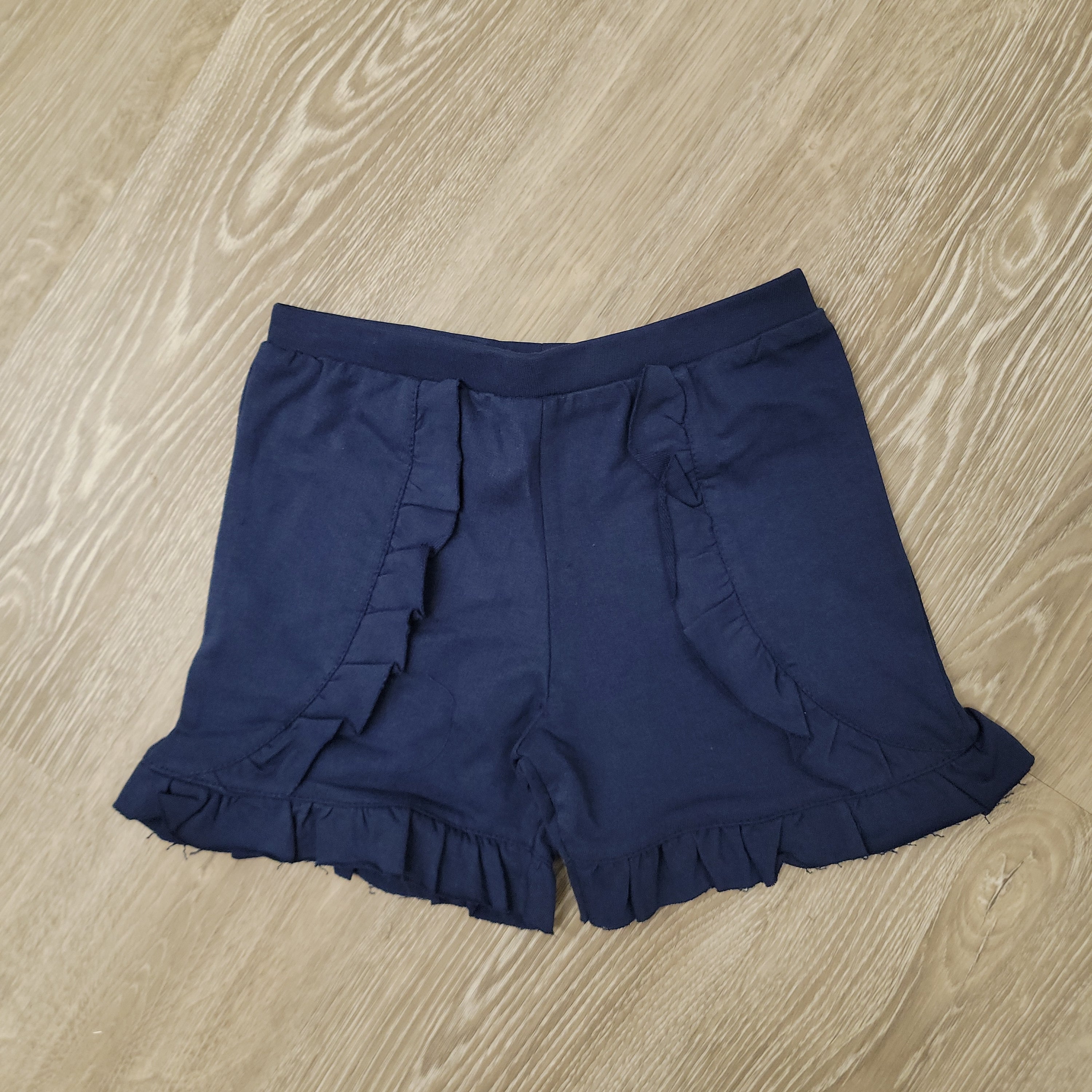 CR Kids Ruffle Terry Shorts - Navy-CR KIDS-Little Giant Kidz