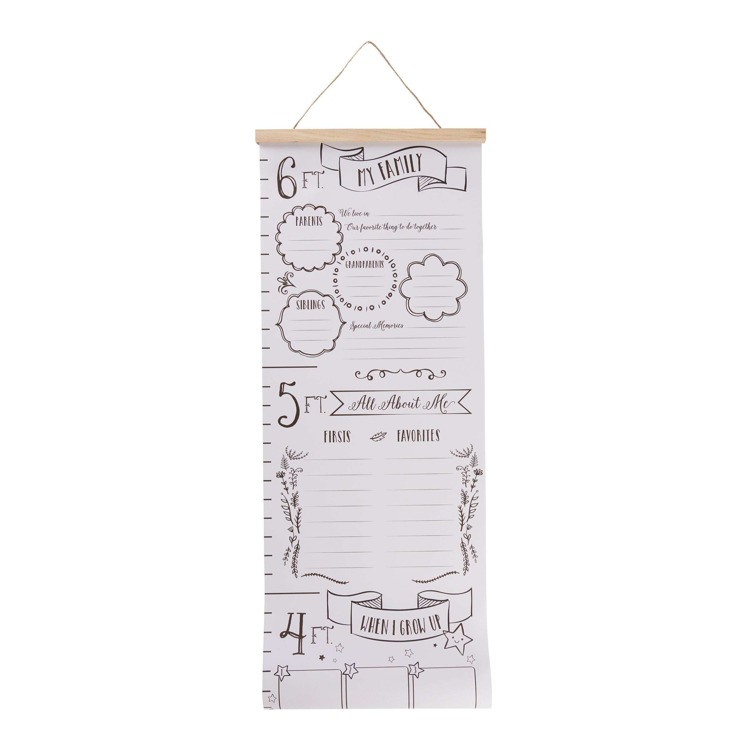 C.R. Gibson Keepsake Memory Growth Chart-CR GIBSON-Little Giant Kidz