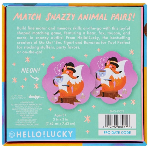 C.R. Gibson Memory Match Game - Snazzy Animals-CR GIBSON-Little Giant Kidz