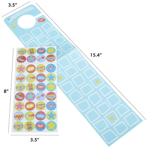 C.R. Gibson Potty Super Hero Door Knob Reward Sticker Set-CR GIBSON-Little Giant Kidz