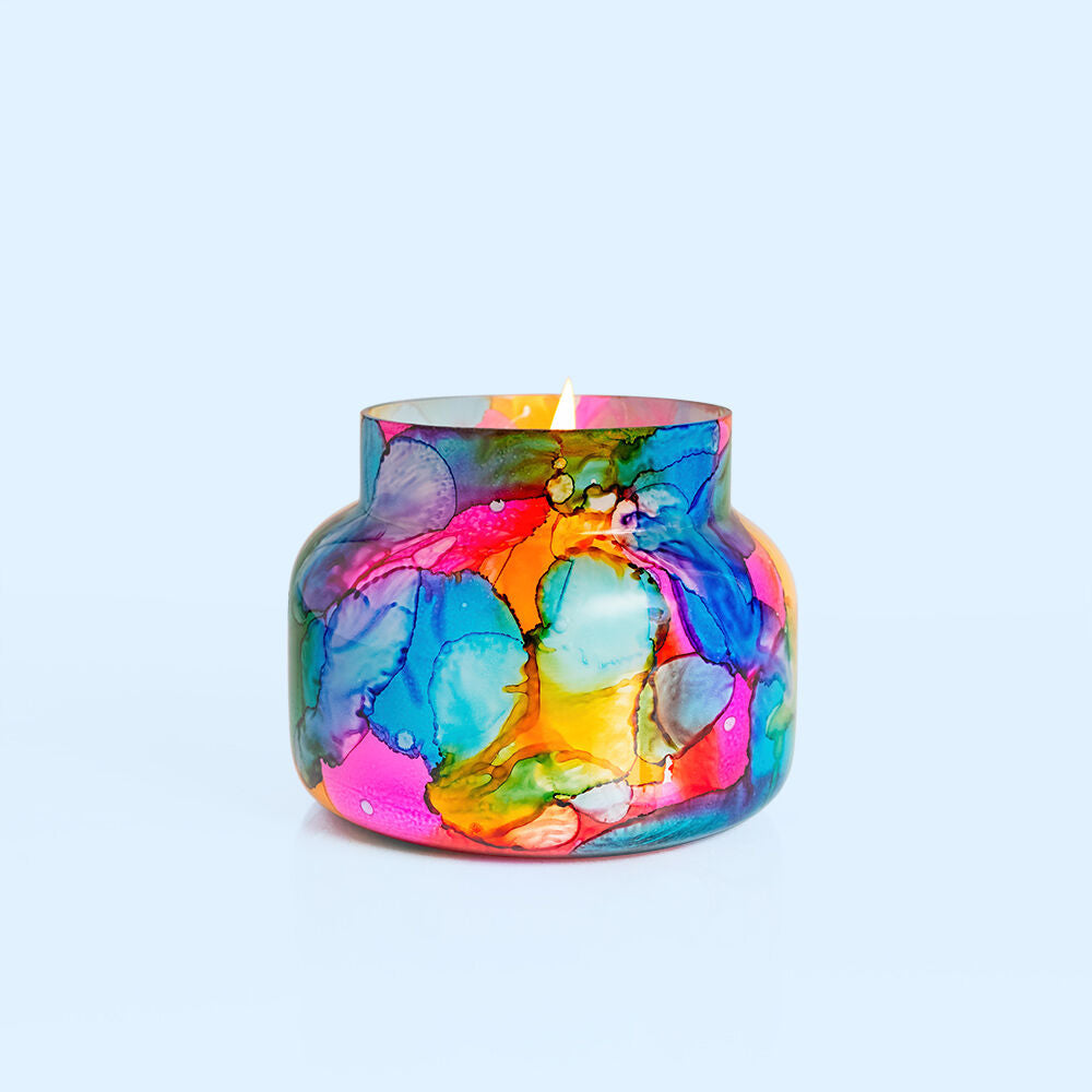 Capri Blue Volcano Rainbow Watercolor Signature Jar - 19 oz.-Capri Blue-Little Giant Kidz