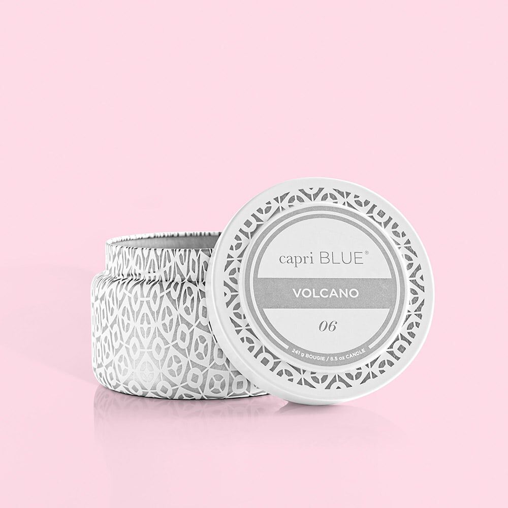 Capri Blue Volcano White Printed Travel Tin - 8.5 oz.-Capri Blue-Little Giant Kidz