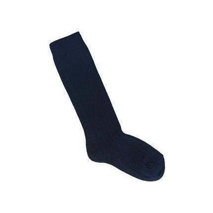 Carlomagno School Cotton Knee Socks - 2Pk - Navy-CARLOMAGNO-Little Giant Kidz