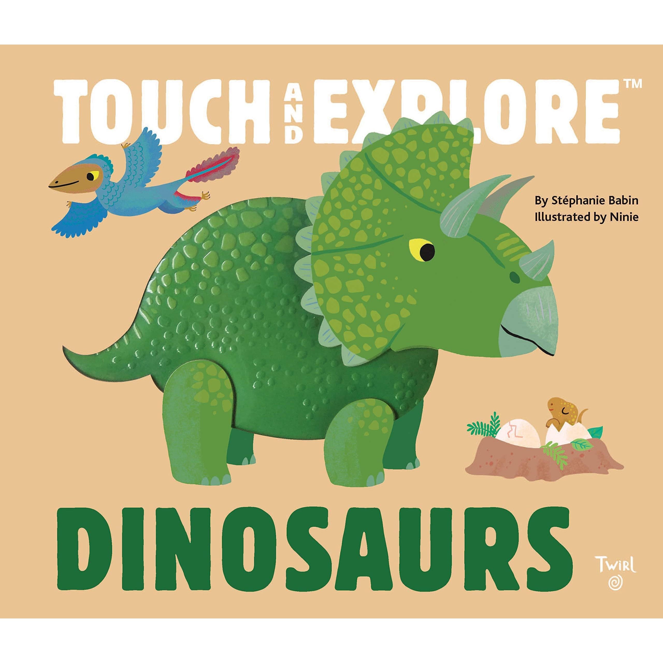 Chronicle Books: Touch and Explore: Dinosaurs (Board Book)-CHRONICLE BOOKS-Little Giant Kidz