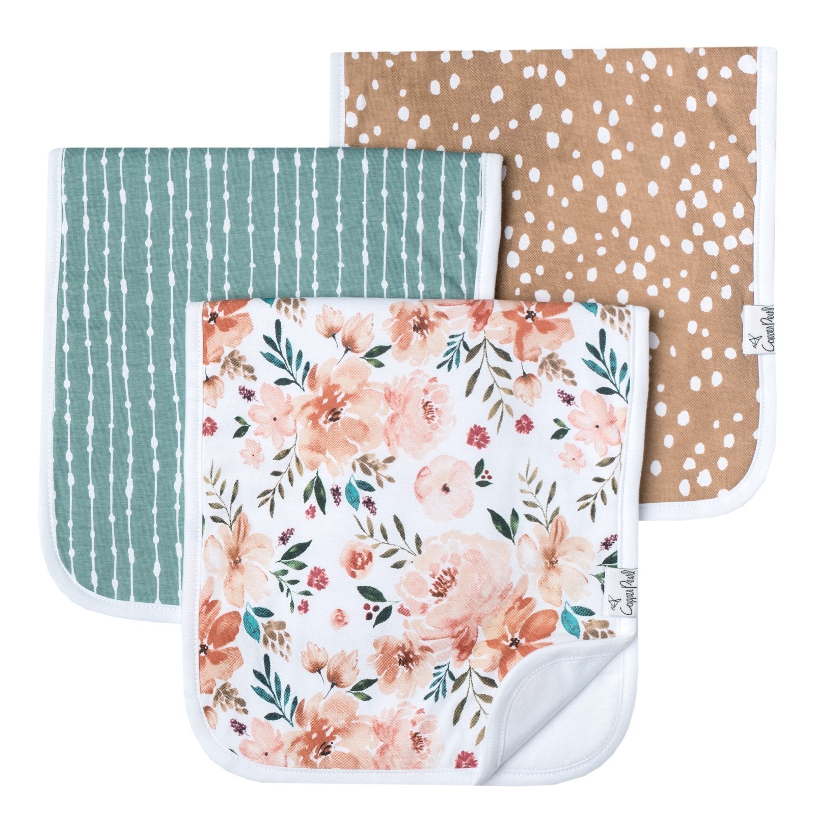 Copper Pearl Autumn Burp Cloth Set (3 Pack)-COPPER PEARL-Little Giant Kidz