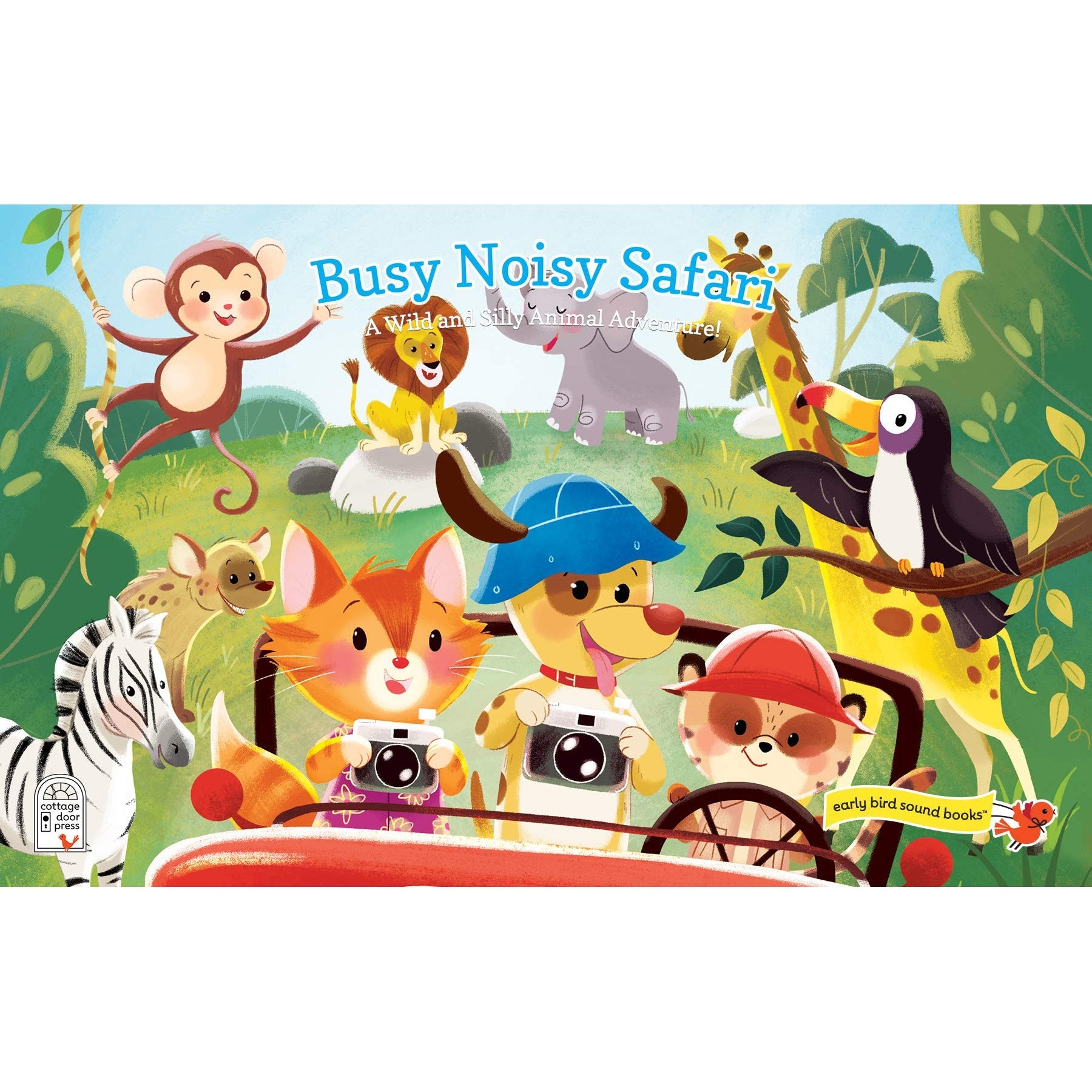 Cottage Door Press: Busy Noisy Safari - 10 Button Sound Book-COTTAGE DOOR PRESS-Little Giant Kidz
