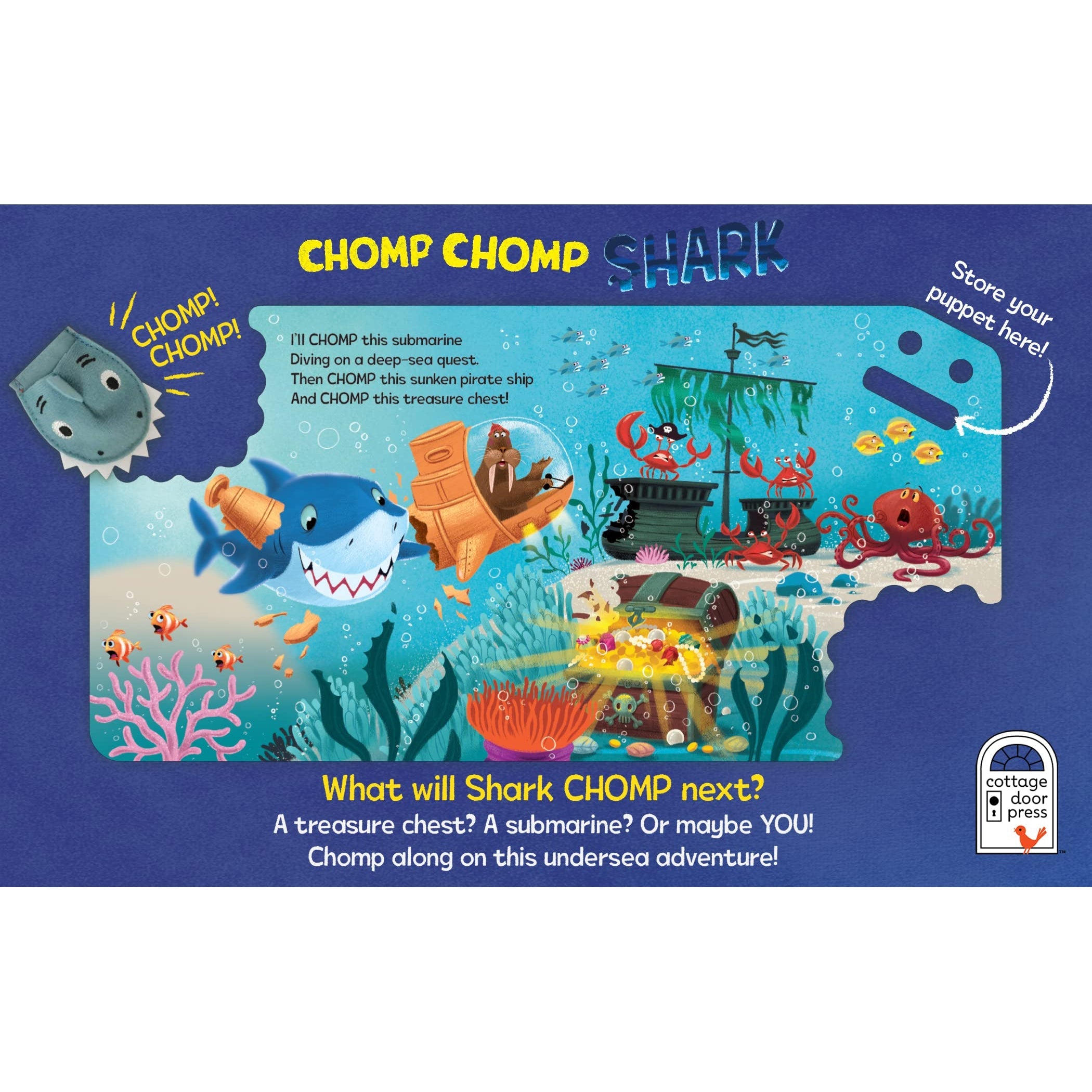 Cottage Door Press: Chomp Chomp Shark (Board Book)-COTTAGE DOOR PRESS-Little Giant Kidz