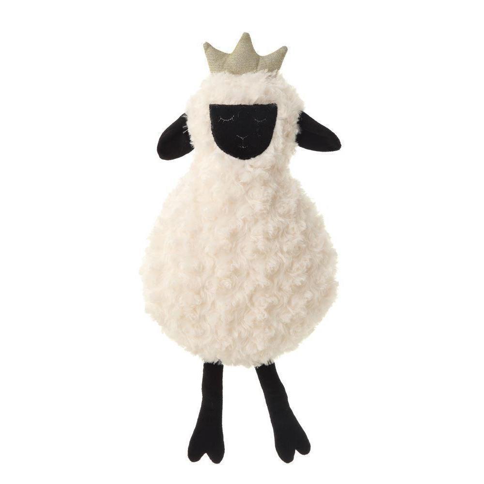 Creative Co-Op Plush Sheep w/ Crown, White-COOP-Little Giant Kidz