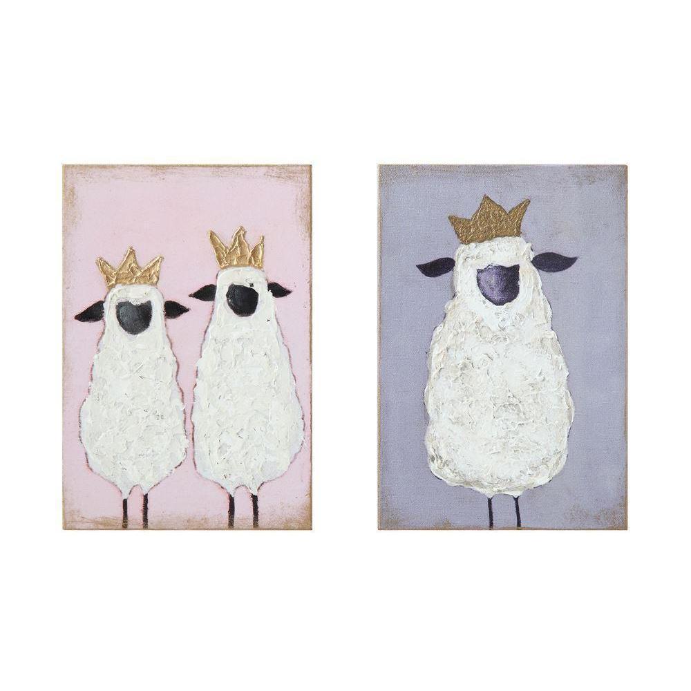 Creative Co-Op Wooden Wall Decor - Sheep, 2 Styles-COOP-Little Giant Kidz