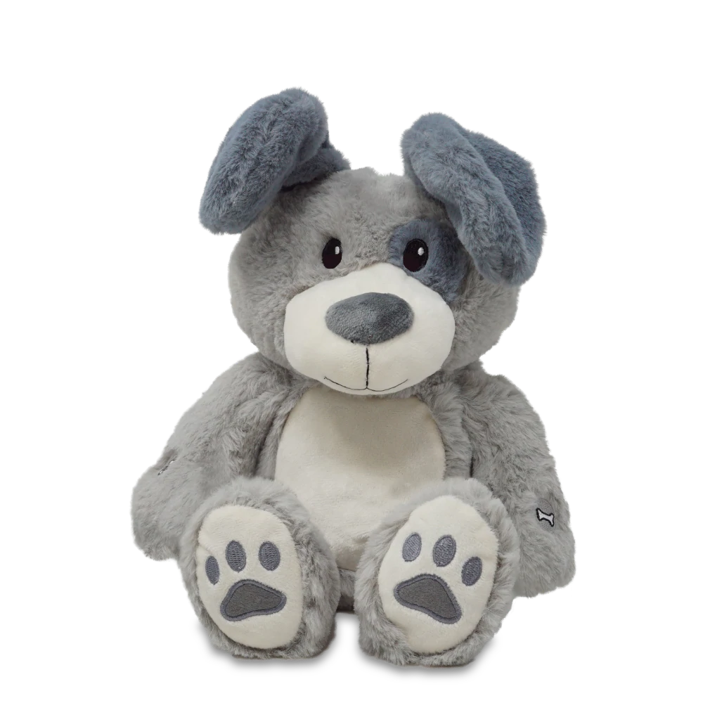 Cuddle Barn Peek Play Parker Grey Puppy