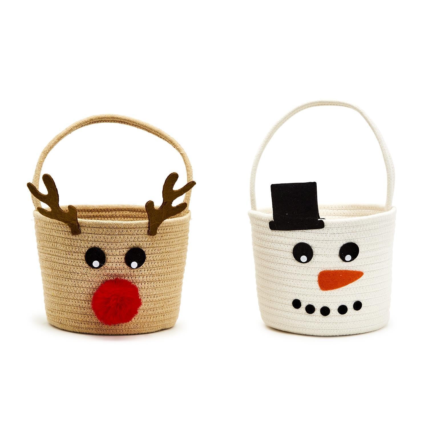 Cupcakes & Cartwheels Holiday Cheer Hand-Crafted Decorative Baskets-CUPCAKES & CARTWHEELS-Little Giant Kidz