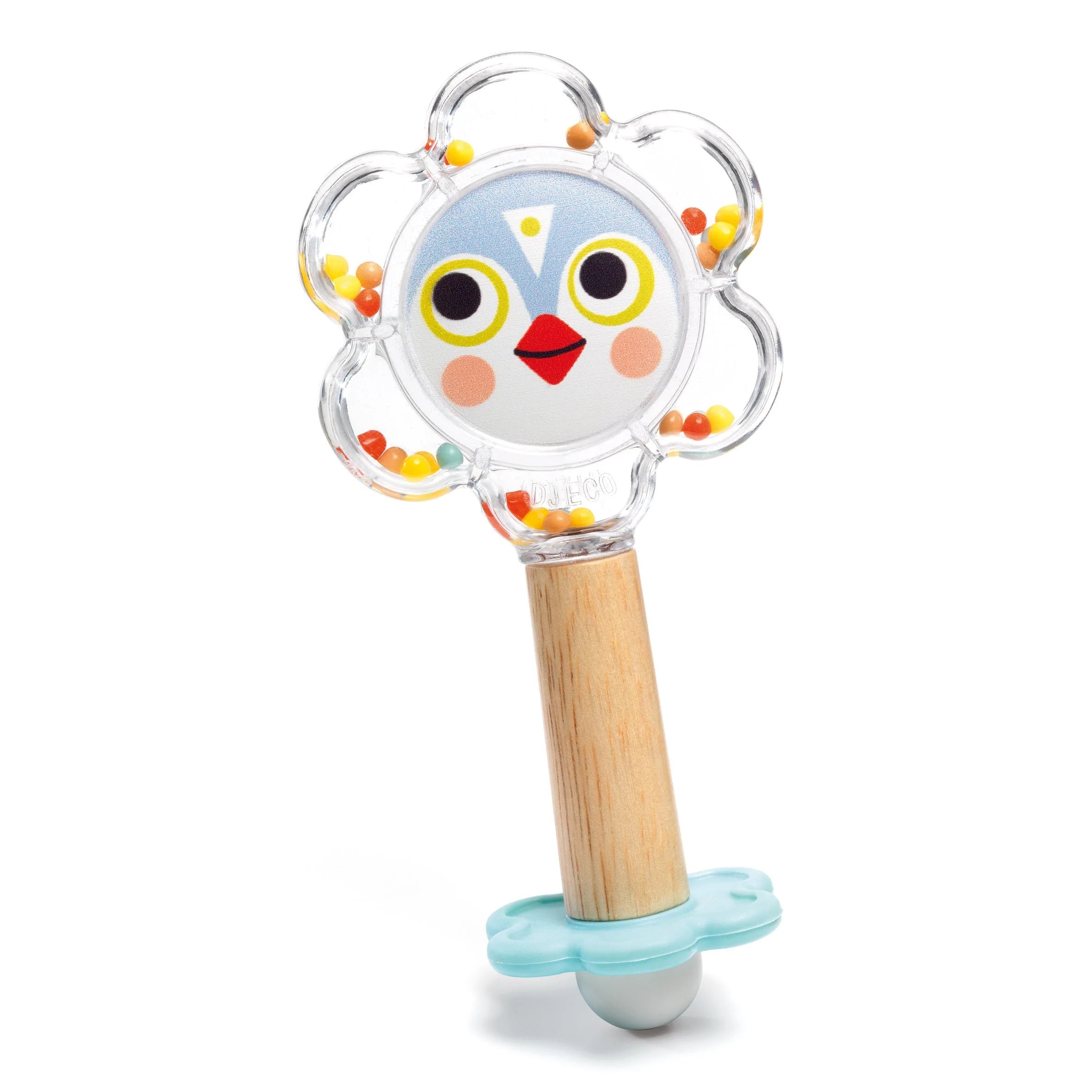 DJECO Baby White BabyFlower Rattle-DJECO-Little Giant Kidz