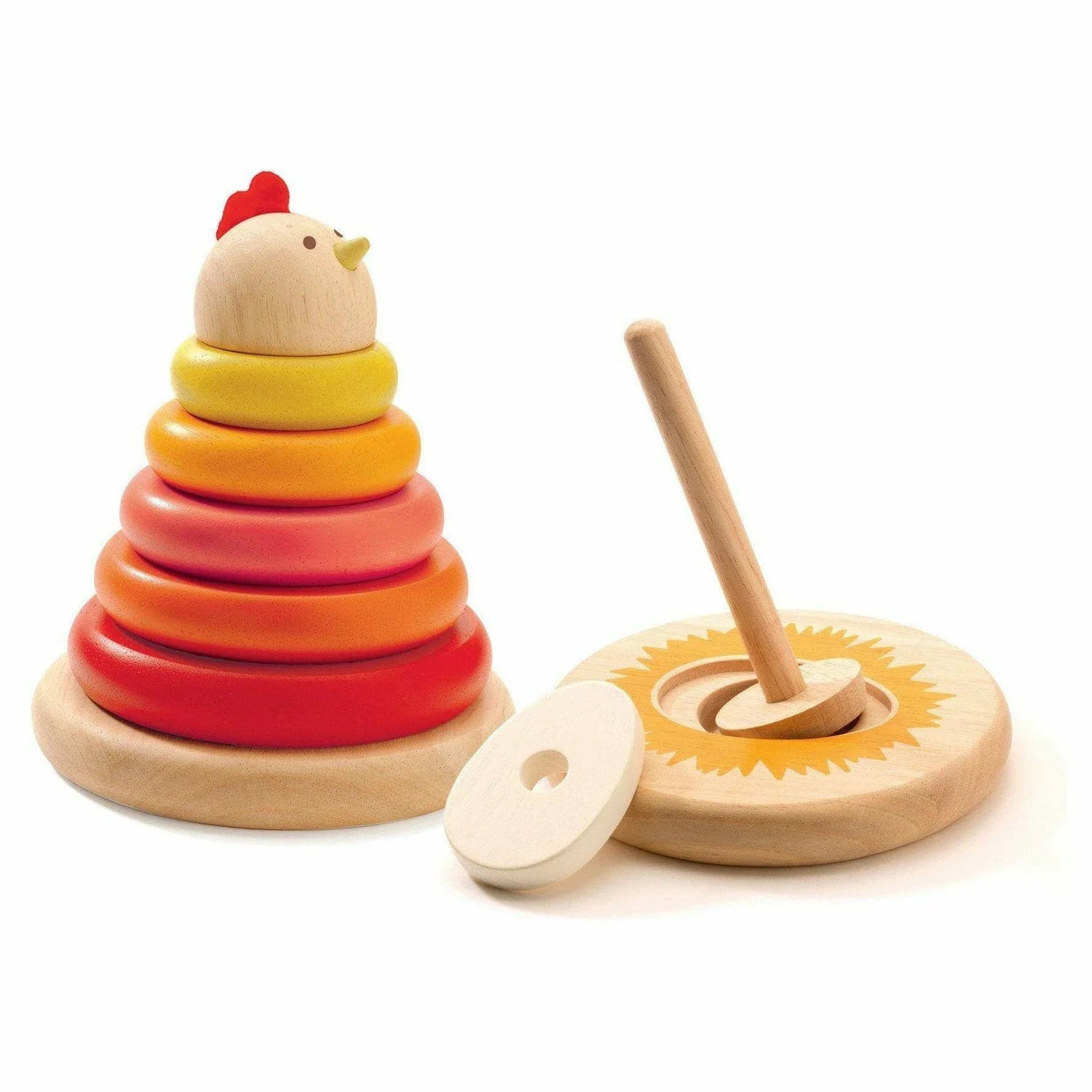 DJECO Early Learning Cachempil Hen Wooden Stacking Toy-DJECO-Little Giant Kidz