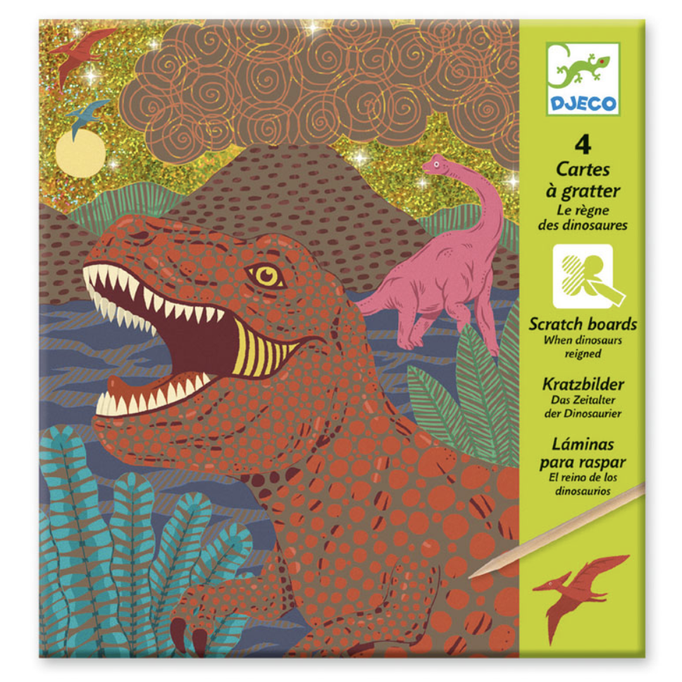 DJECO Petit Gifts Scratch Cards - Dinosaurs-DJECO-Little Giant Kidz