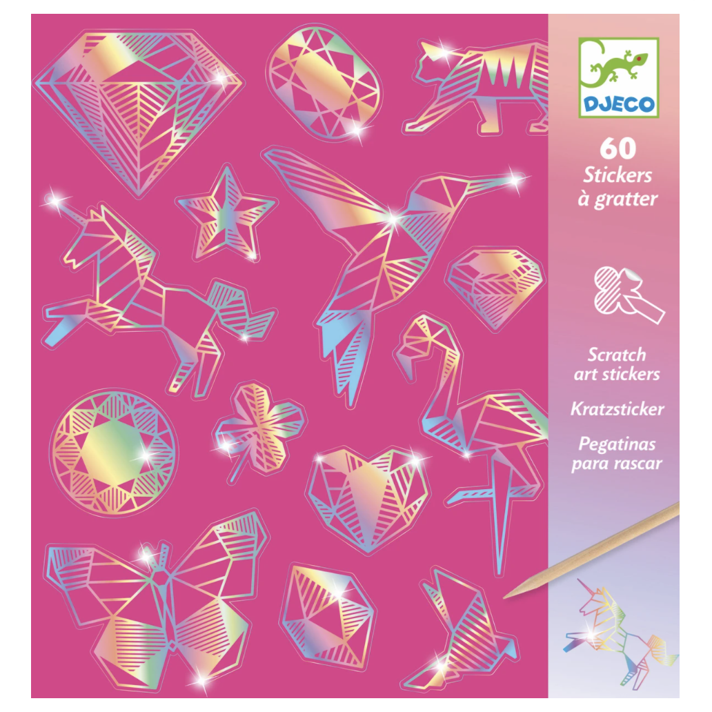 DJECO Petit Gifts Scratch Stickers - Diamond-DJECO-Little Giant Kidz