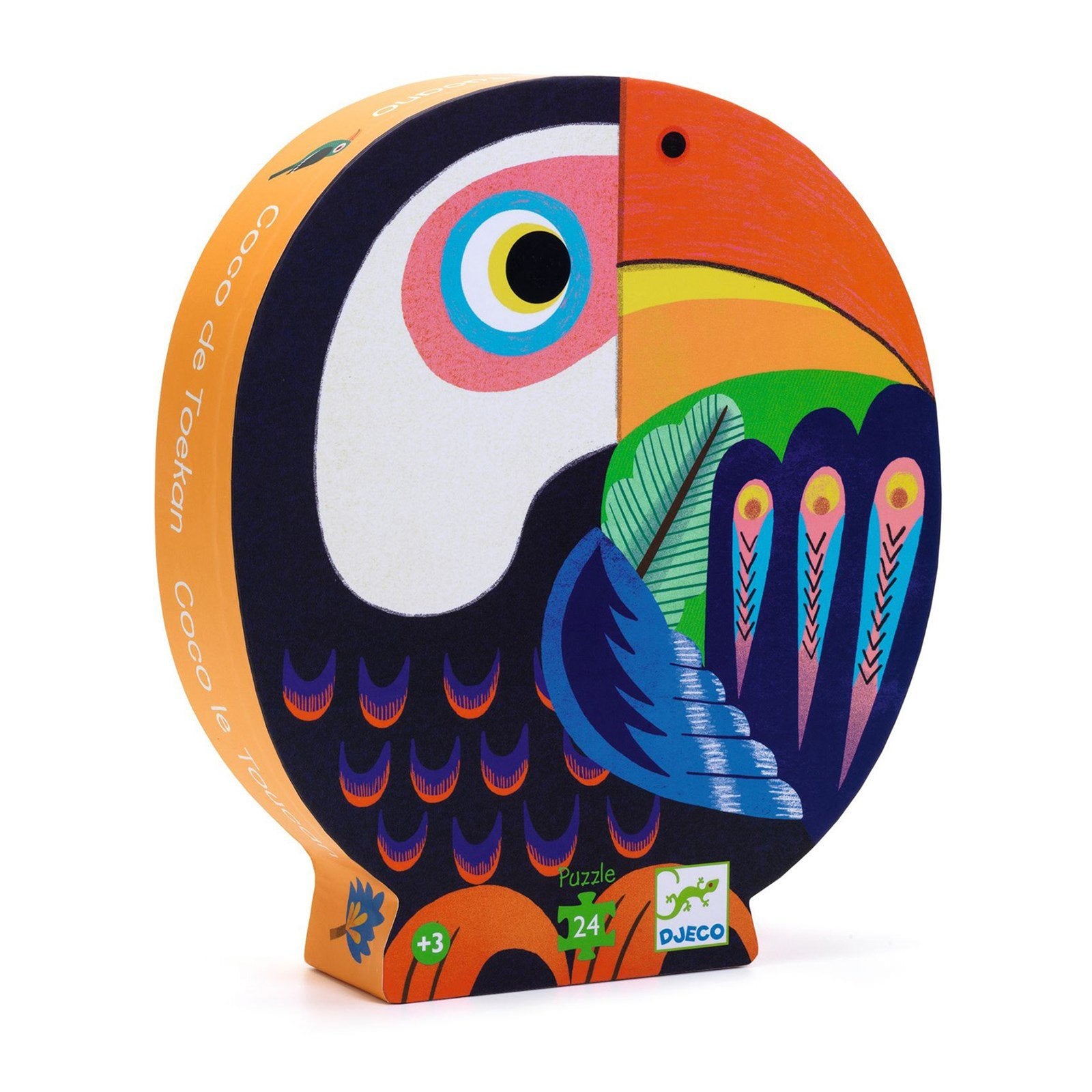 DJECO Silhouette Puzzle - Coco the Toucan (24 Pieces)-DJECO-Little Giant Kidz