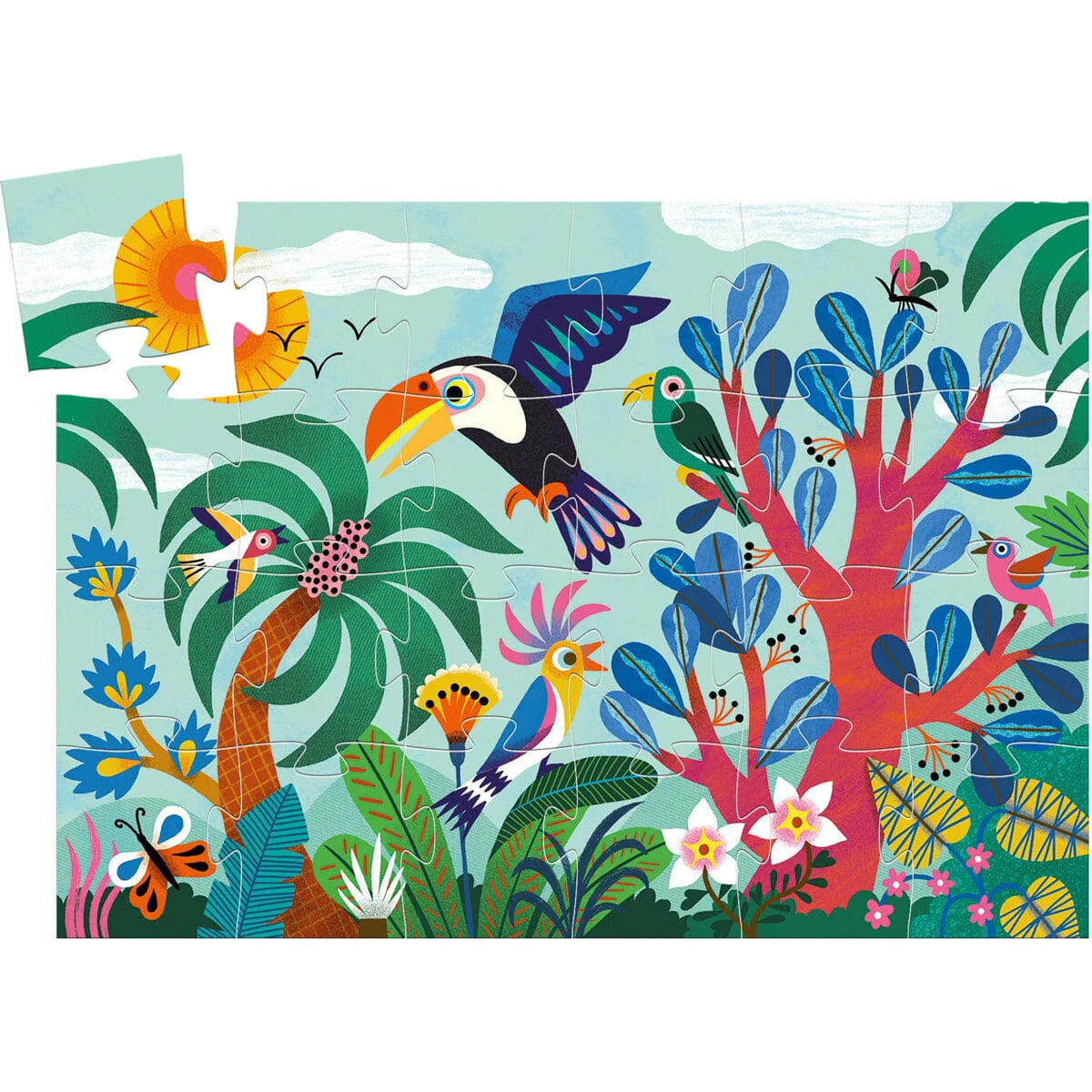 DJECO Silhouette Puzzle - Coco the Toucan (24 Pieces)-DJECO-Little Giant Kidz
