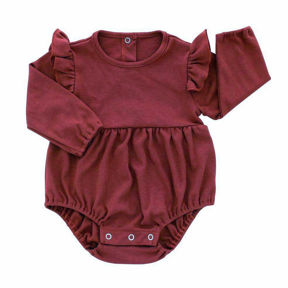 Emerson & Friends Merlot Flutter Long Sleeve Baby Onesie-Emerson and Friends-Little Giant Kidz