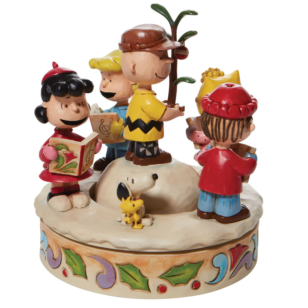 Enesco Peanuts By Jim Shore The Gang Caroling Around the Christmas Tree FIgurine-ENESCO-Little Giant Kidz