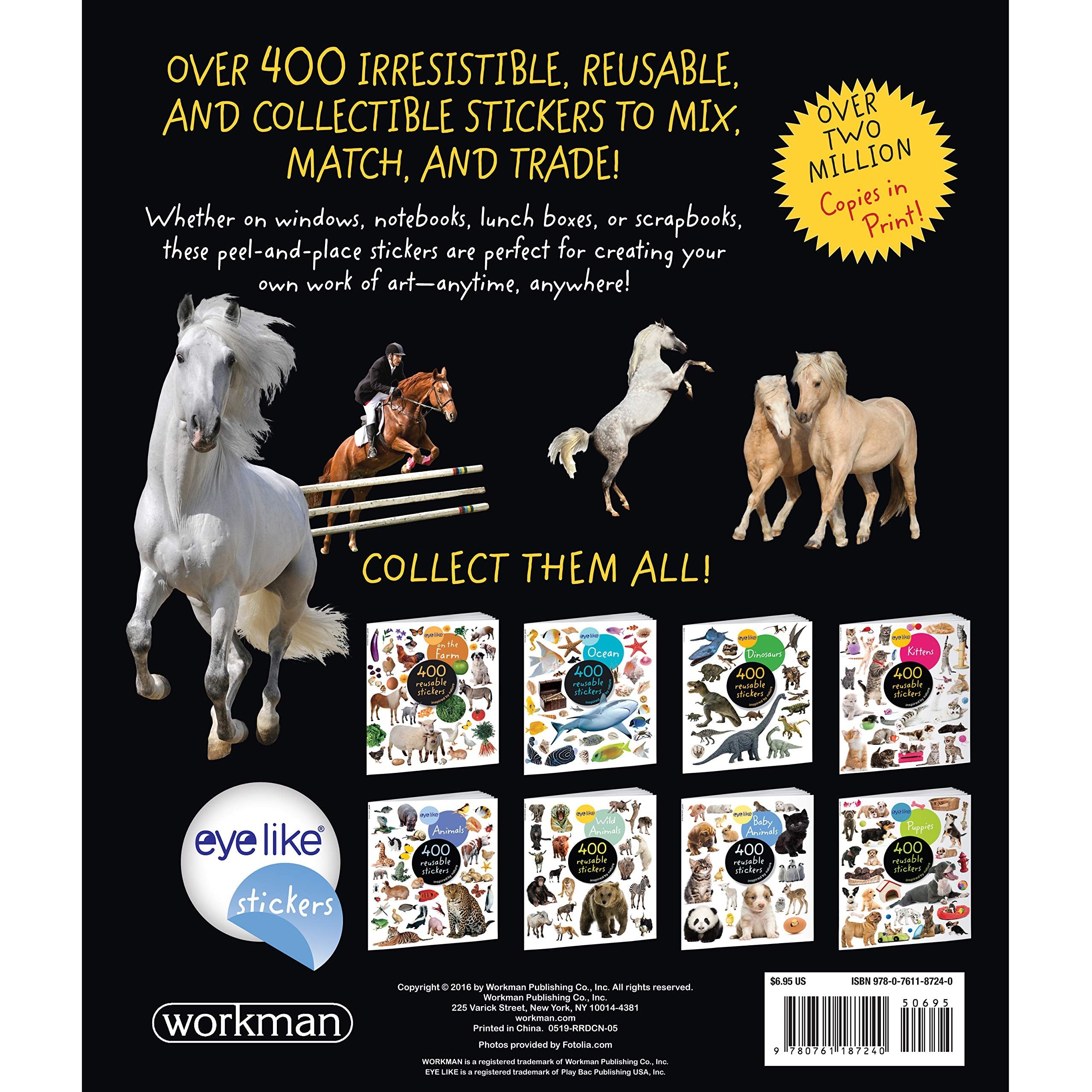 Eyelike Stickers: Horses (Paperback Book)-HACHETTE BOOK GROUP USA-Little Giant Kidz