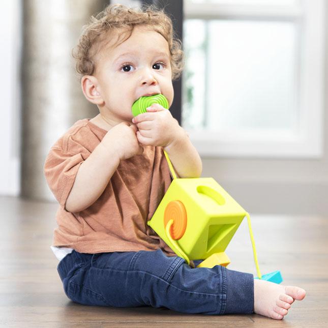 Fat Brain OombeeCube - Grab, Explore, Sort, and Discover!-FATBRAIN-Little Giant Kidz