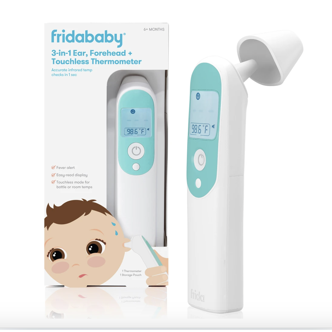 FridaBaby 3-in-1 Ear, Forehead + Touchless Infrared Thermometer-FRIDA-Little Giant Kidz