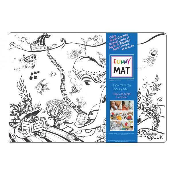 Funny Mat - Table Top Coloring Mat Medium - Deep Sea-FUNNY MAT-Little Giant Kidz