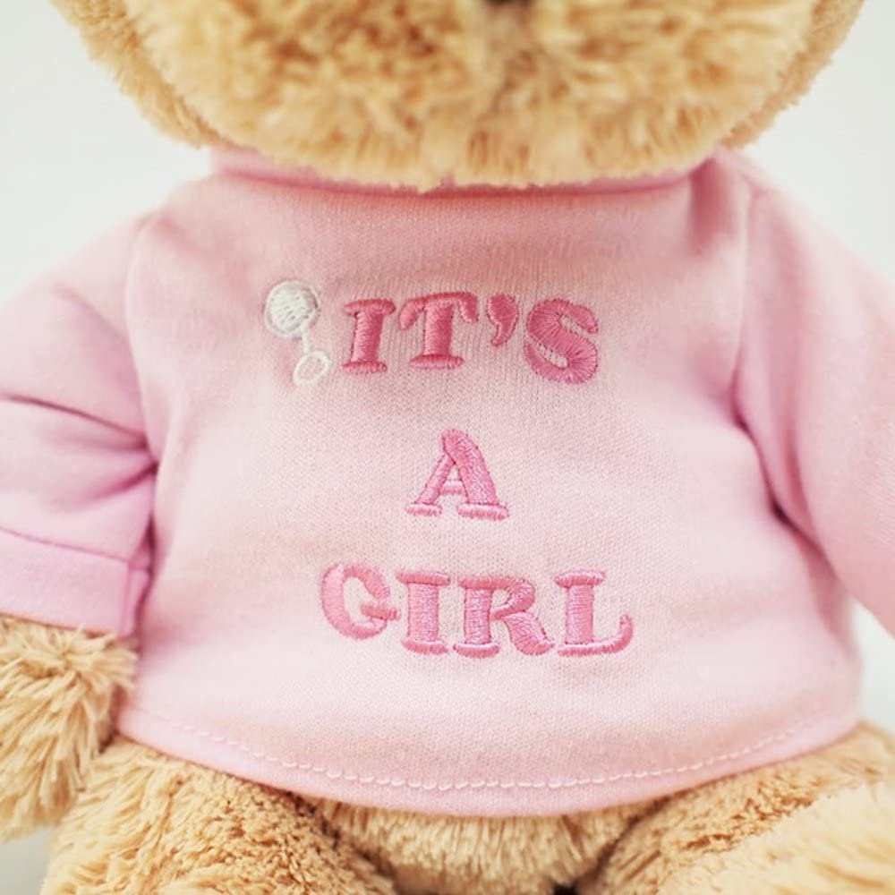 GUND It’s a Girl T-Shirt Teddy Bear Stuffed Animal Plush - 12"-GUND-Little Giant Kidz