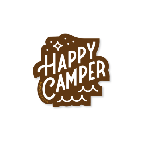 Gibbs Smith Happy Camper Sticker-GIBBS SMITH-Little Giant Kidz