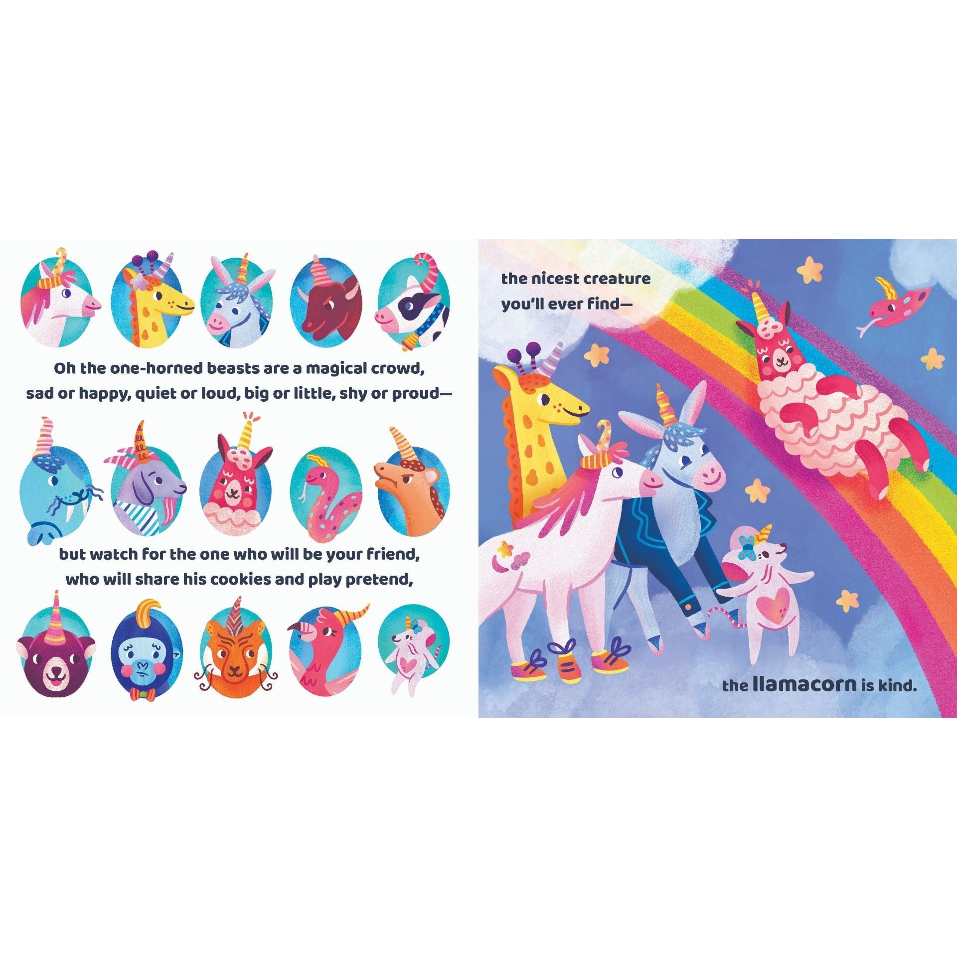 Gibbs Smith Llamacorn Is Kind (Board Book)-GIBBS SMITH-Little Giant Kidz