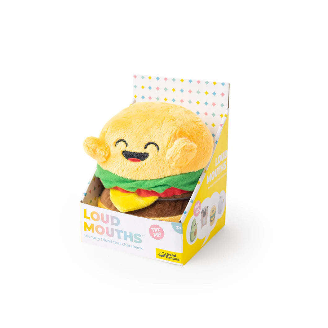 Good Banana Loud Mouths Plush Toy - Huey the Hamburger-Good Banana-Little Giant Kidz