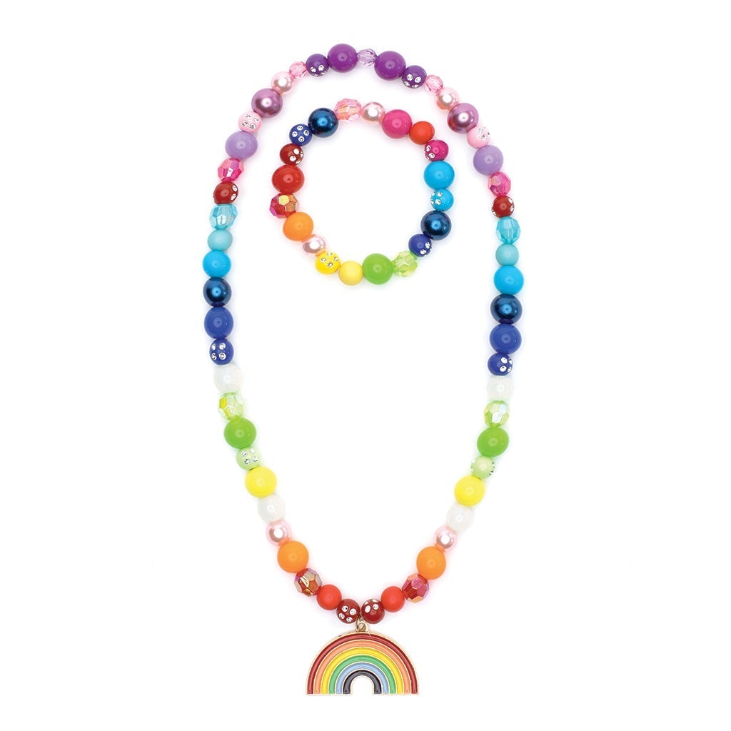 Great Pretenders Double Rainbow Necklace & Bracelet Set-Great Pretenders-Little Giant Kidz