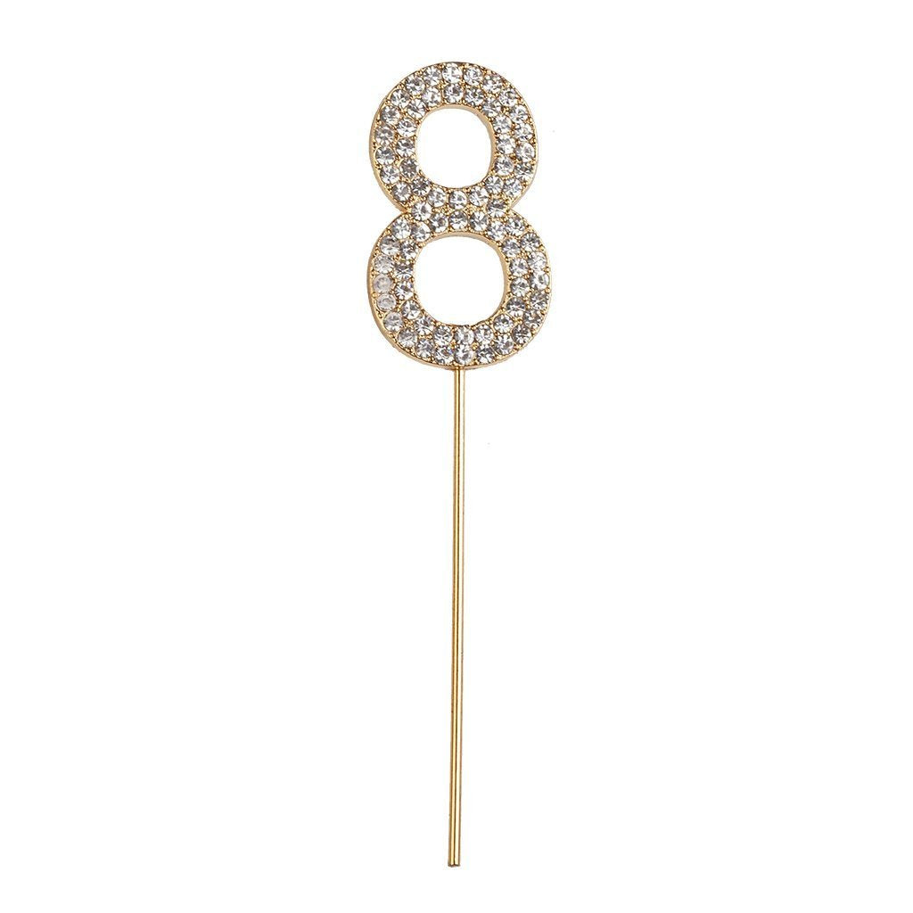 Great Pretenders Rhinestone Number Cake Topper-Great Pretenders-Little Giant Kidz