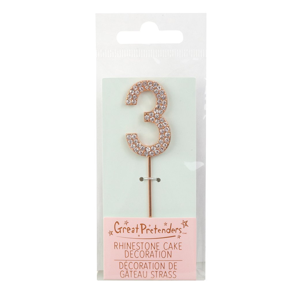 Great Pretenders Rhinestone Number Cake Topper-Great Pretenders-Little Giant Kidz