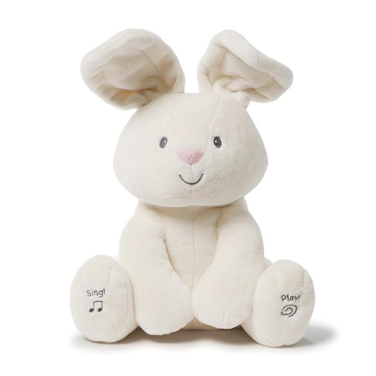 Gund Animated Flora White Bunny - 12"-GUND-Little Giant Kidz