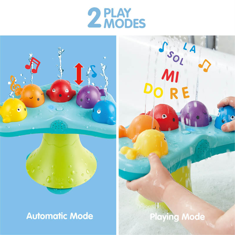 Hape Musical Whale Fountain Bath Toy-HAPE-Little Giant Kidz