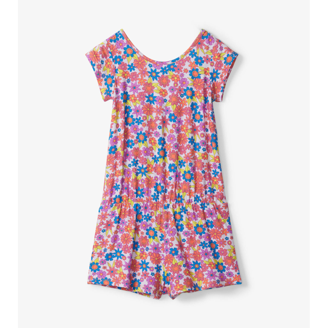 Hatley Retro Floral Romper - White-HATLEY-Little Giant Kidz