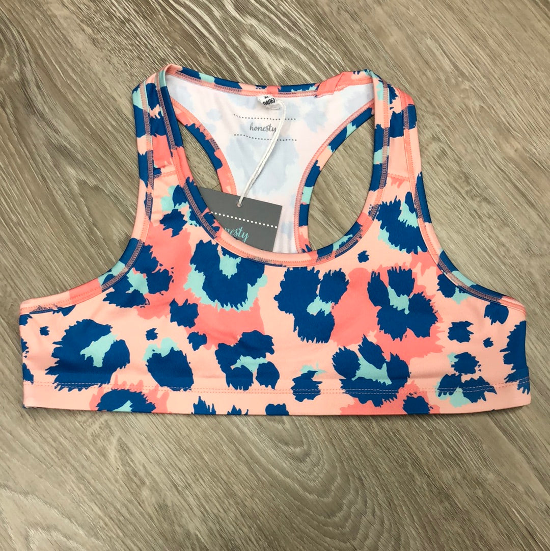 Honesty Clothing Pink Leopard Sports Bra-HONESTY-Little Giant Kidz