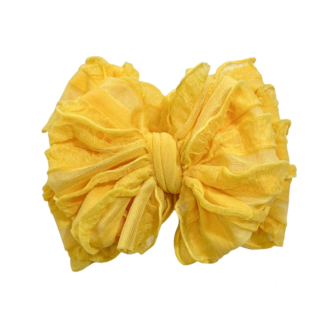 In Awe Couture Ruffled Headband - Sunflower-IN AWE COUTURE-Little Giant Kidz