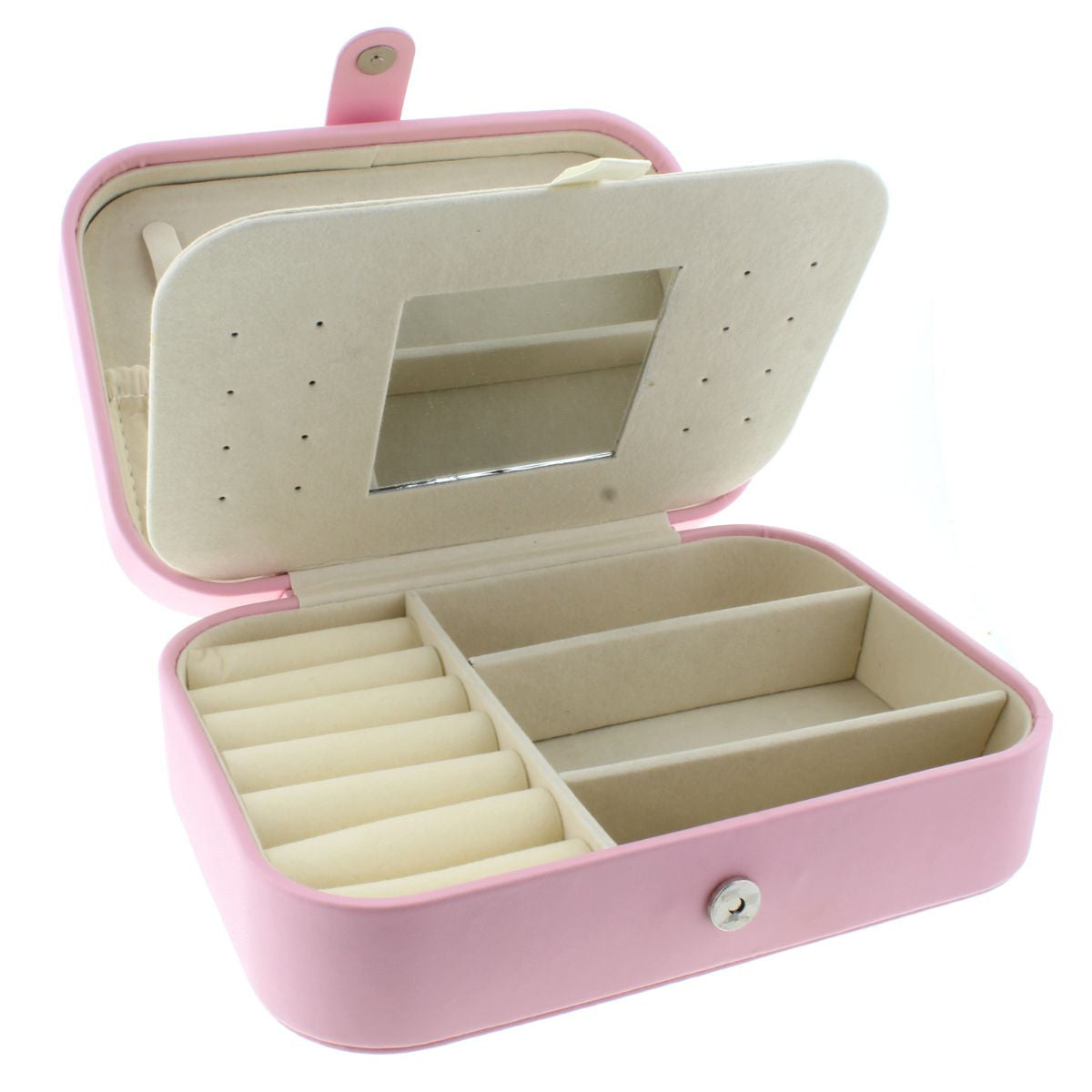 Jane Marie Rectangle Light Pink Leather Jewelry Box-JANE MARIE-Little Giant Kidz
