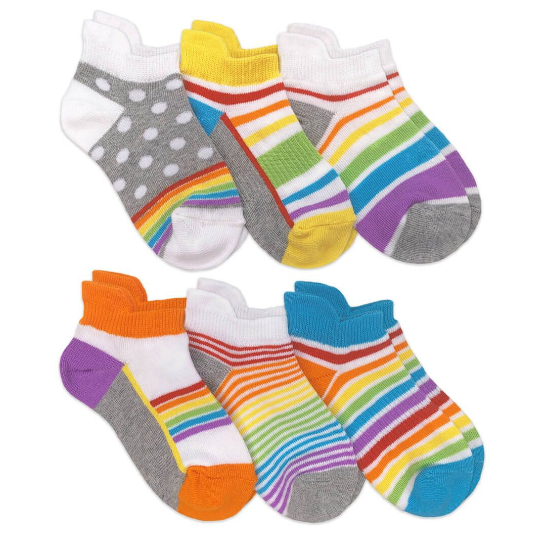 Jefferies Socks Rainbow Sport Tab Low Cut Socks 6 Pair Pack-JEFFERIES SOCKS-Little Giant Kidz