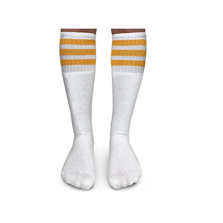 Jefferies Socks Stripe Knee High Tube Socks - Yellow