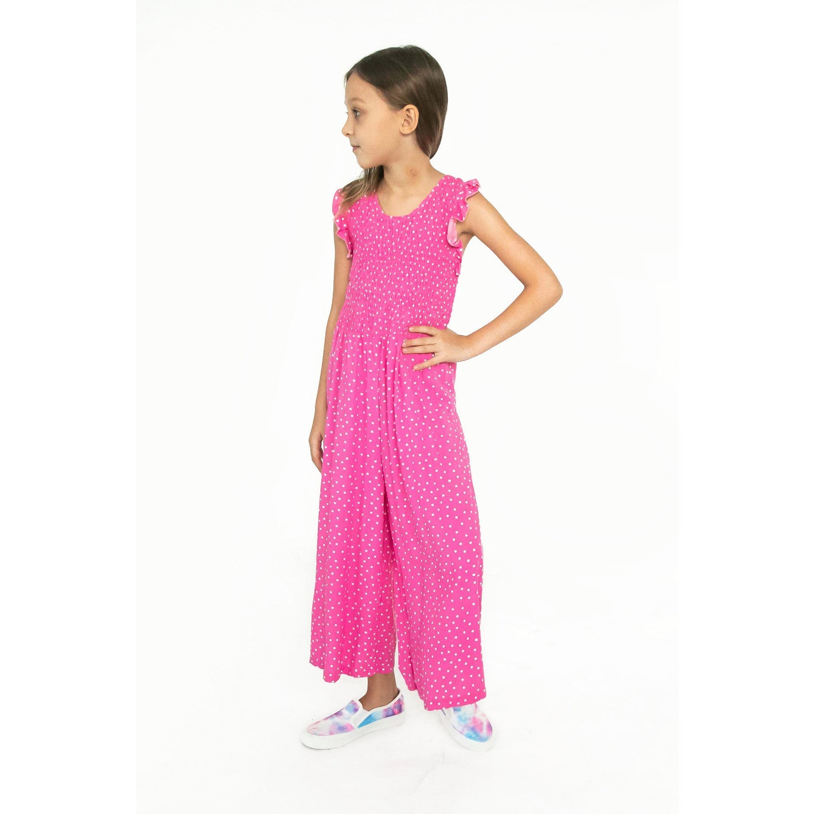 Joyous & Free Cosmo Dot Pink Luca Jumpsuit-Joyous & Free-Little Giant Kidz