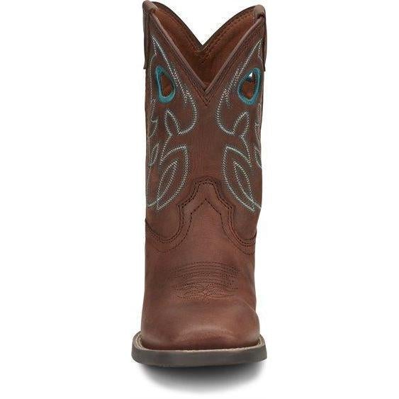 Justin Brands Boys' Boots Square Toe Bowline Junior - Chestnut-Justin Brands-Little Giant Kidz