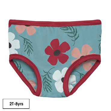 Kickee Pants Print Girl's Underwear - Glacier Wildflowers-Kickee Pants-Little Giant Kidz