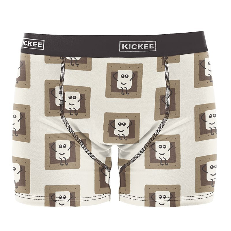 Kickee Pants Print Men's Boxer Brief - Natural S'mores-Kickee Pants-Little Giant Kidz