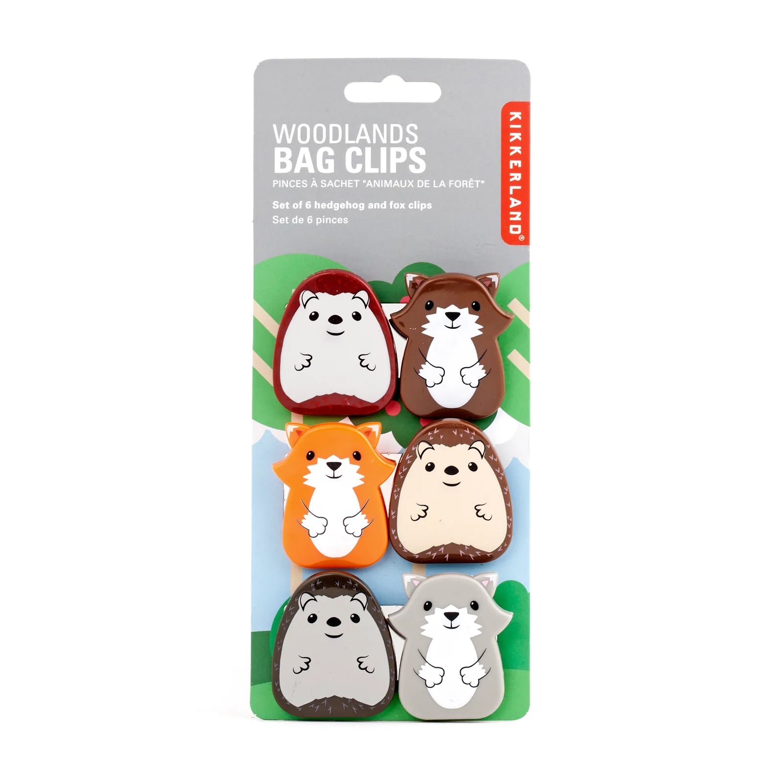Kikkerland Design Woodland Bag Clips - Set of 6-Kikkerland Design-Little Giant Kidz