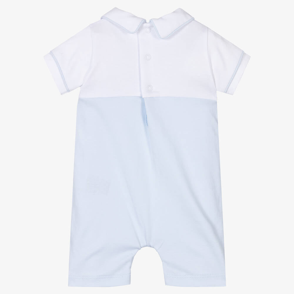 Kissy Kissy Pique Bunny Rabbit Short Playsuit - Blue-Kissy Kissy-Little Giant Kidz